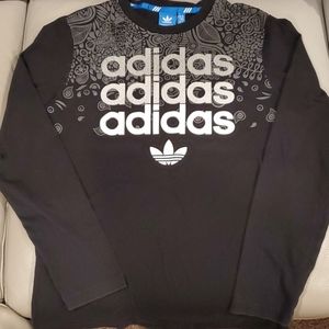 Adidas Black Long Sleeve Shirt Youth XL